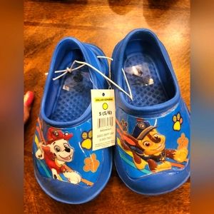NWT Paw Patrol Clog shoes Size Medium 5 / 6 Boys Mules Slip On Water Plastic